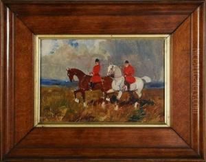 veneurs A Cheval by Rene Pierre Princeteau