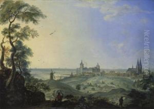 Blick Auf Kleve Mit Der Schwanenburg Und Der Stiftskirche - view 1