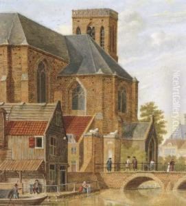 A Capriccio Of A Church By A Canal A Capriccio Of A Church By A Canal