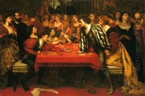 A Venetian Gaming-house In The Sixteenth Century by Valentine Cameron Prinsep