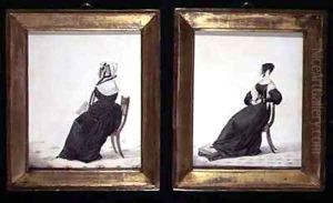Two Portraits of Widows by Richard Dighton