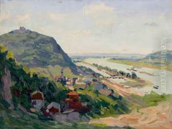 Wien, Kahlenbergerdorf Mit Leopoldsberg - view 1