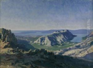 Blick Vom Loocen In Die Boce Di Cattaro by Karl Ludwig Prinz