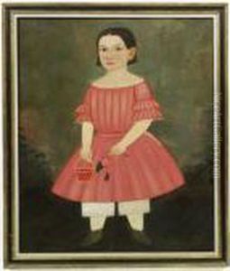 Portrait Of A Young Girl In Pink Dress by William Matthew Prior