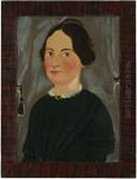 Inscribed On Verso 'great Aunt Emily/ Grandmother Morse's Sister', Oil On Board, Framed. - view 1
