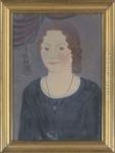 Portrait Of A Girl In A Black Dress by William Matthew Prior