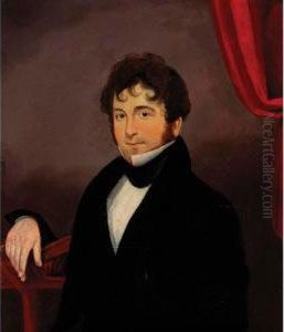 Portrait Of A Curly-haired Gentleman by William Matthew Prior
