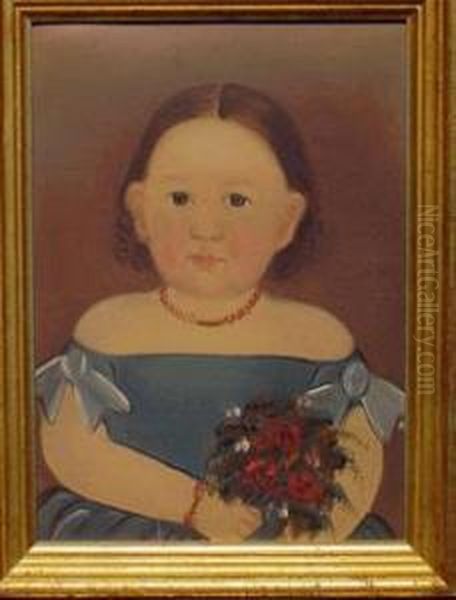 Young Girl With Flowers - view 1