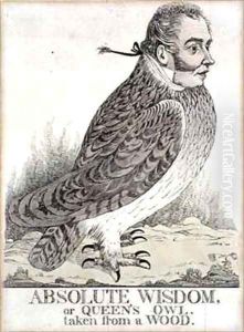 Absolute Wisdom or Queens Owl Taken from a Wood by Richard Dighton