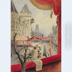 Near St. Paul""""s On The Day Of
The Thanksgiving; Interior Of St. Paul""""s On The Day Of Thanksgiving
(for The Recovery Of The Prince Of Wales 27th February 1872); Opening Of
New Law Courts, Dec 4, 1882; And Estate At Esher, Surrey by Robert Taylor Pritchett