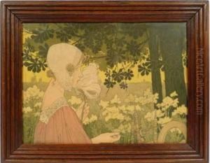 Lot 195 : - Livemont, Henri Privat .- La Brodeuse...