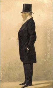 Portrait of George Hawkes, small full-length, holding a Doncaster sale catalogue held at Tattersalls by Richard Dighton