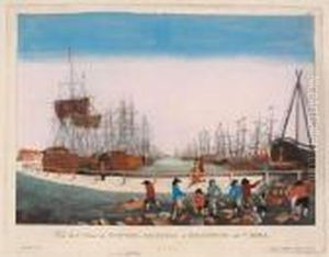 Yorkshire.- Vue De L'ouest Du
Nouvel-arsenal De Kingiston Sur L'hull; Vue De L'est Du Pont Et
Nouvel-arsenal De Kingiston Sur L'hull by Georg Balthasar Probst