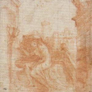 David And Bathsheba by Camillo Procaccini