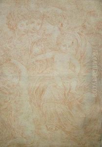 The Madonna And Child With A Putti by Giulio Cesare Procaccini