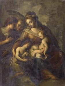 Vierge A L'enfant Avec Saint Jean-baptiste Et Des Anges Vierge A L'enfant Avec Saint Jean-baptiste Et Des Anges