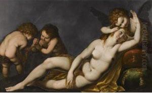 Venus And Cupids by Giulio Cesare Procaccini