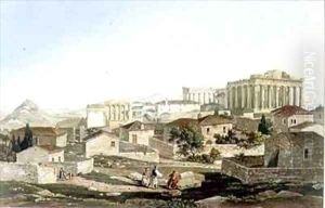 The West Front of the Parthenon by Edward Dodwell