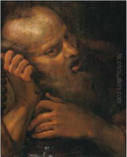 Study Of The Head Of An Old Man - view 1