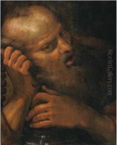 Study Of The Head Of An Old Man by Giulio Cesare Procaccini