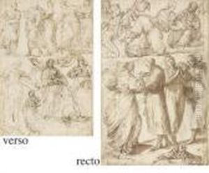 A Sheet Of Studies Of Standing,
Seated And Reclining Figures And The Madonna And Child Seated ( A Sheet Of Studies Of Standing,
Seated And Reclining Figures And The Madonna And Child Seated (