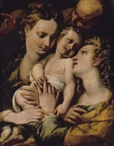 The Mystic Marriage Of Saint Catherine by Giulio Cesare Procaccini