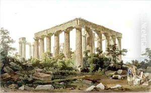 The Temple of Jupiter Panhellenios by Edward Dodwell
