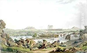 The Temple of Jupiter Olympios and River Ilissos by Edward Dodwell