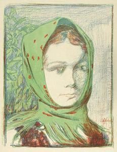 Dziewczyna W Chuscie, Ok. 1905 by Antoni Stanislaw Procajlowicz