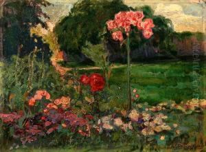 Kwitnacy Ogrod, 1916 R. by Antoni Stanislaw Procajlowicz