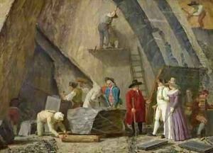 Extracting Sainte Anne Marble from a Quarry by Leonard Defrance