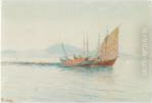 Sailing On Calm Waters; Rowing Ashore by Emilios Prosalentis