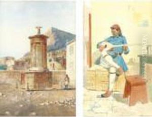 The Lyssicrates Monument &amp; A Greek Musician by Emilios Prosalentis