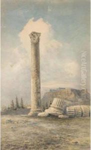 Ancient Column by Emilios Prosalentis