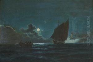Sailing In The Moonlight by Emilios Prosalentis