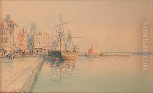 Boats In The Port Of Cherbourg - view 1