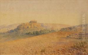 View Of The Acropolis by Emilios Prosalentis