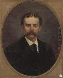 Portrait Of A Gentleman, Bust Length, In A Dark Suit And A Whiteshirt Portrait Of A Gentleman, Bust Length, In A Dark Suit And A Whiteshirt