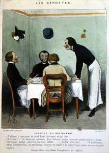 Restaurant scene by Honore Daumier