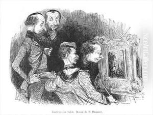 Amateurs at the Salon by Honore Daumier