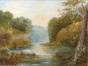 River Scene Nsw by John Skinner Prout