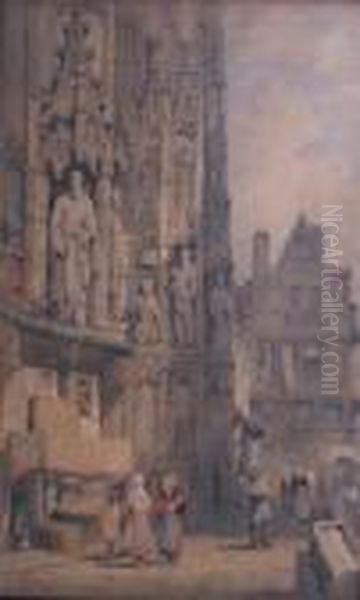 Market At Cathedral Entrance - view 1
