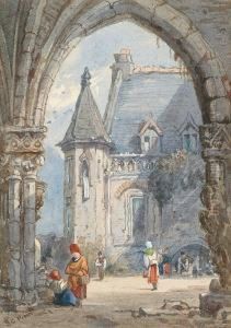Figures Under An Archway