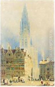 Antwerp Cathedral by Samuel Prout