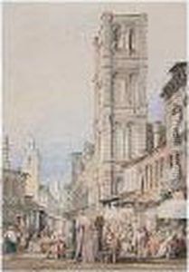 Street Scene In Italy by Samuel Prout