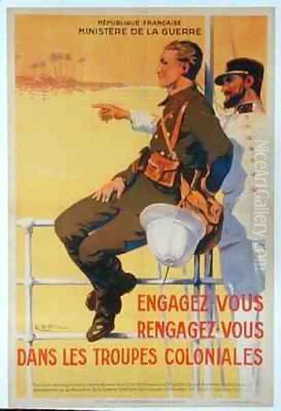 Recruitment poster for the French colonial forces - view 1