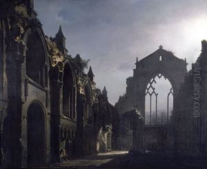 Ruins of Holyrood Chapel by Louis Jacques Mande Daguerre