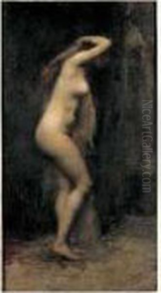Femme, Debout, Nue Et Echevelee. - view 1