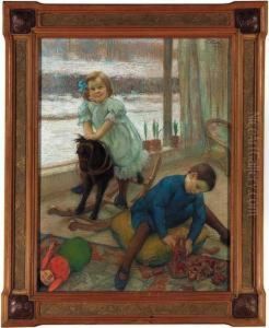 Children At Play by Victor Prouve