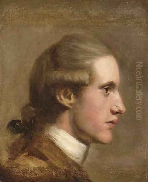 Portrait Of A Gentleman, Bust-Length In Profile, In A Brown Coat - view 1